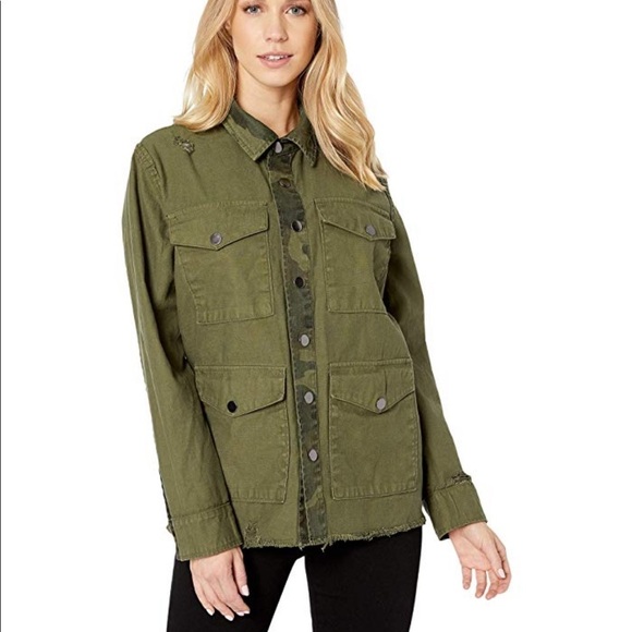 BlankNYC Olive/Camo Reversible Jacket in Army Brat - Picture 5 of 8
